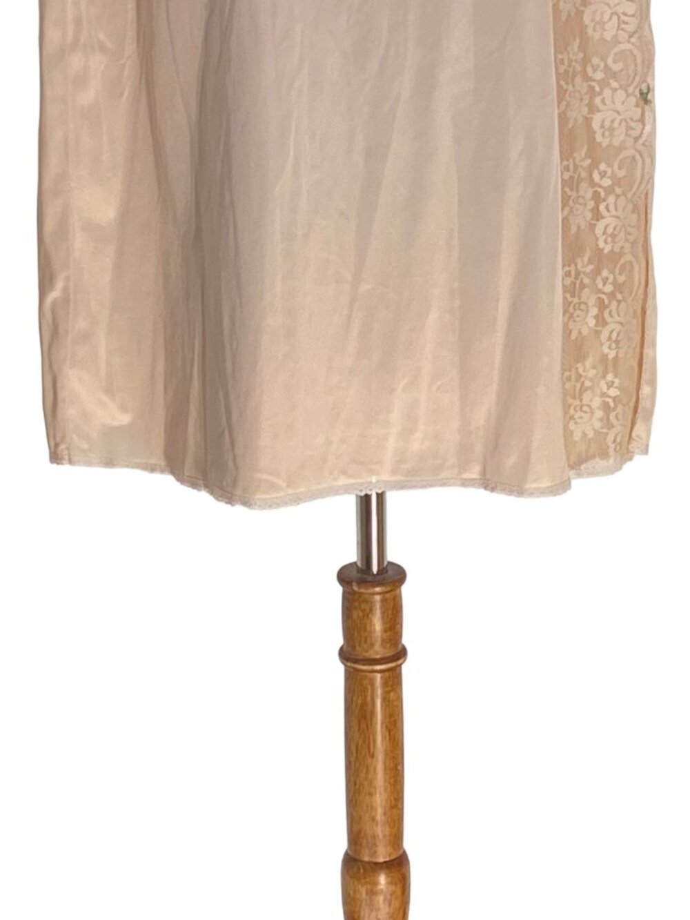 Vintage Chantilly By Maidenform Slip Skirt Beige Size M Cottagecore Bohemian - Picture 6 of 13